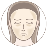 肌のくすみのイラスト